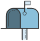 Mailbox with flag raised icon